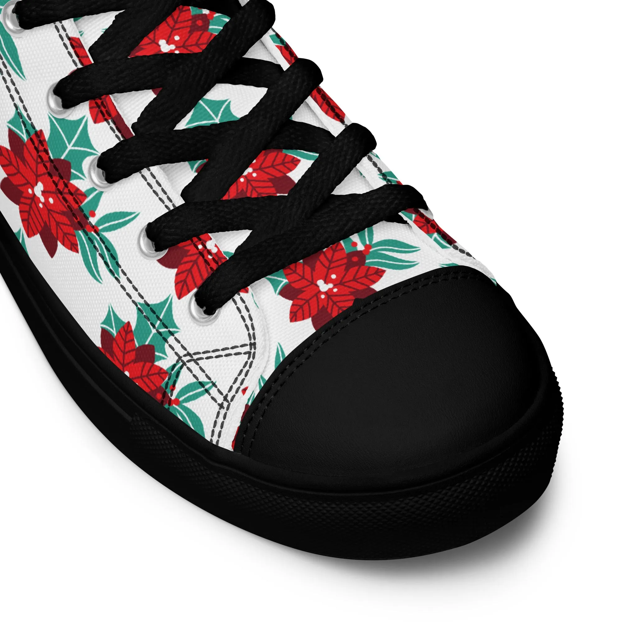 Women Christmas High Top Canvas Shoes (Glamourange Holiday Magic Canvas Shoes For Women - 003)