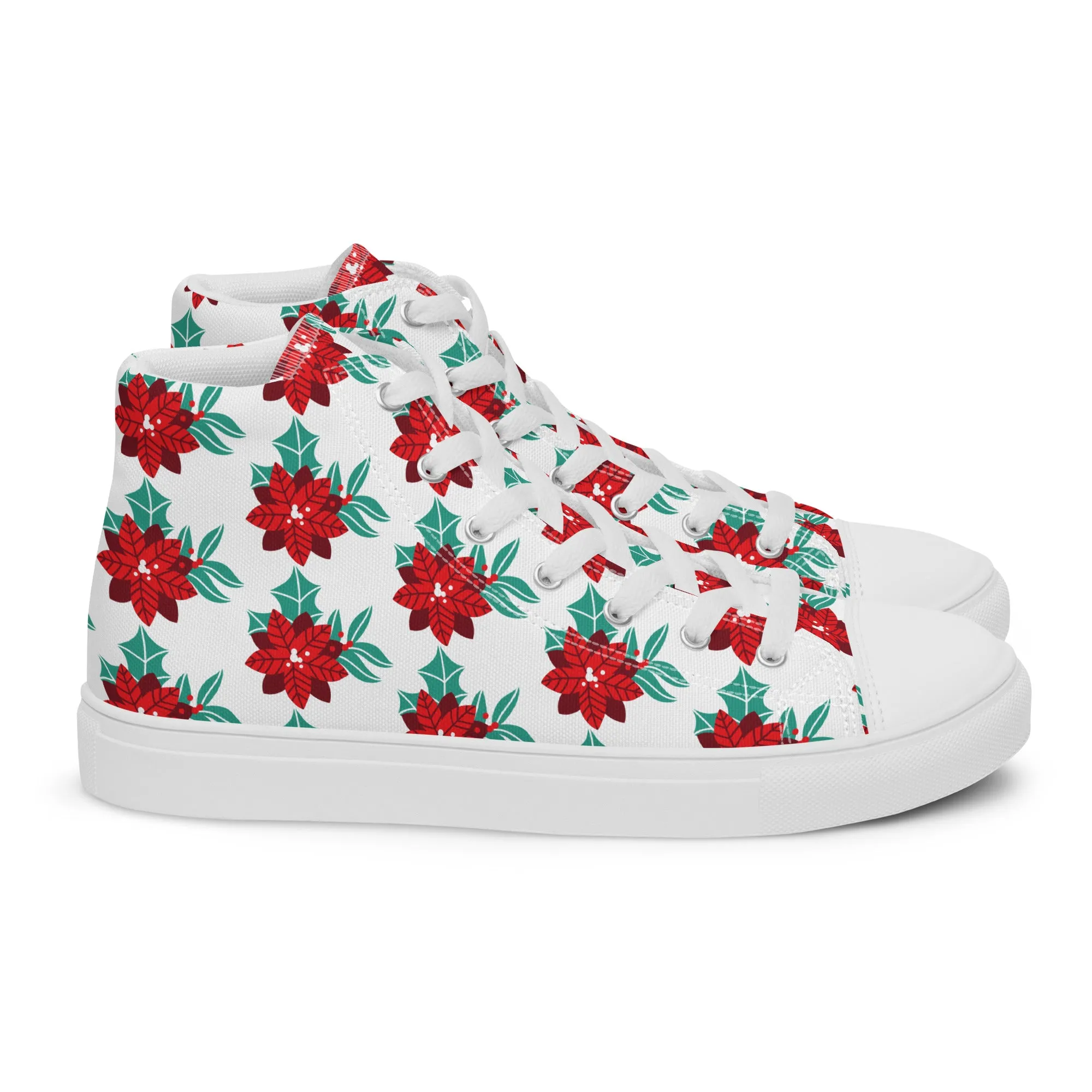 Women Christmas High Top Canvas Shoes (Glamourange Holiday Magic Canvas Shoes For Women - 003)