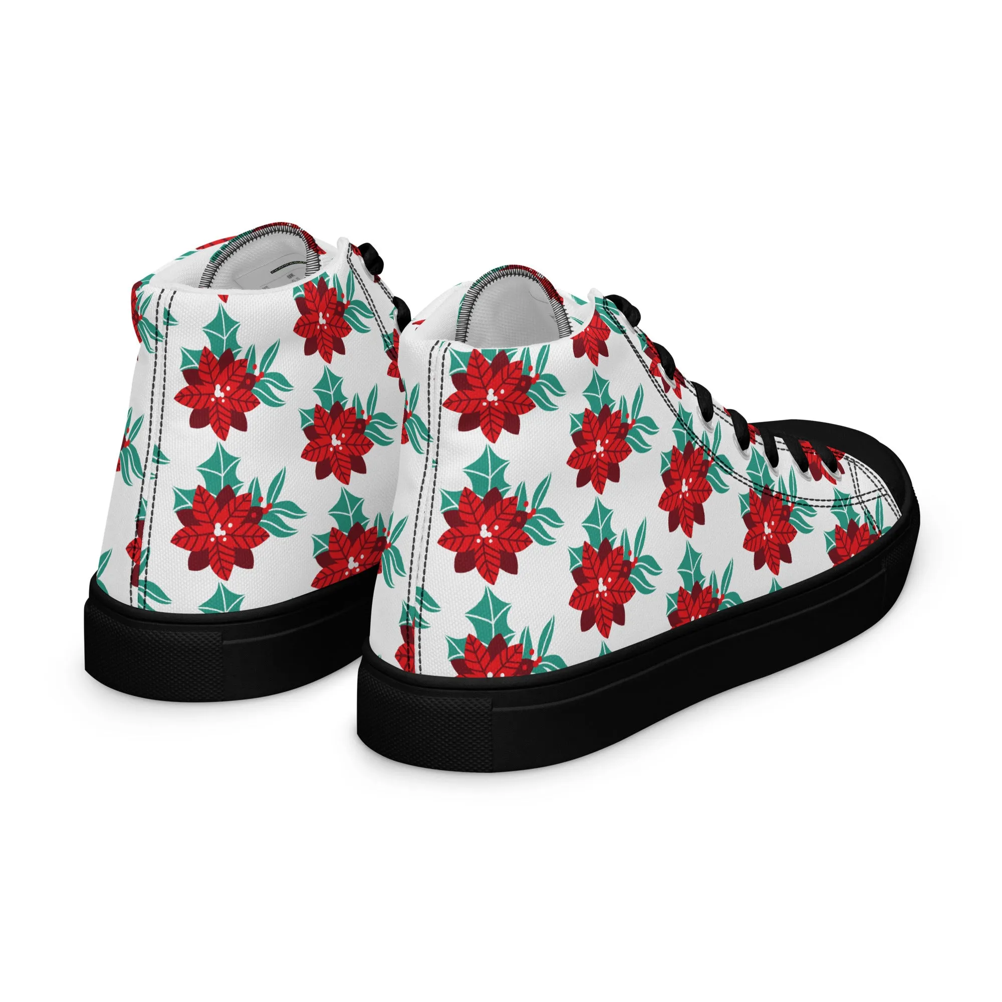 Women Christmas High Top Canvas Shoes (Glamourange Holiday Magic Canvas Shoes For Women - 003)