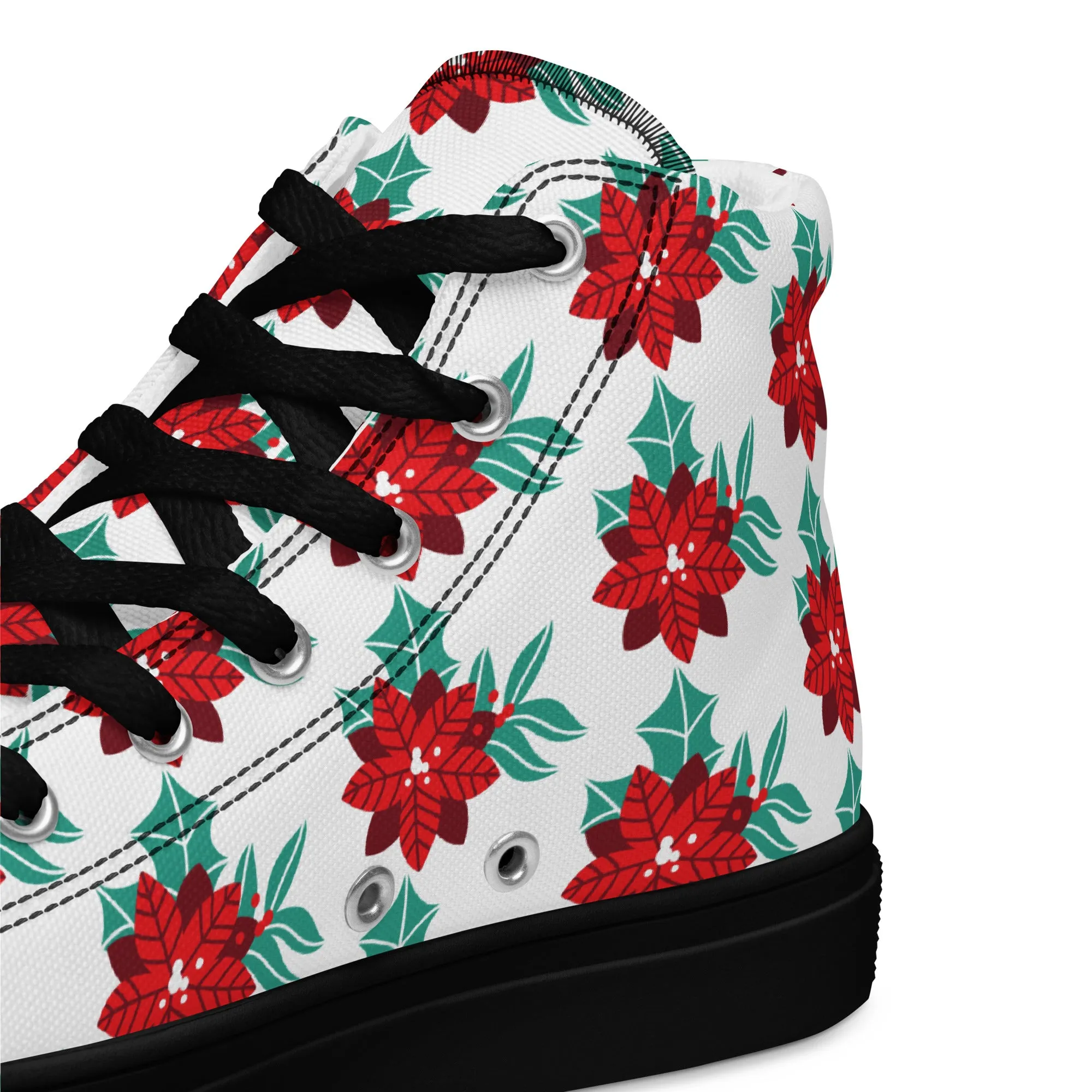 Women Christmas High Top Canvas Shoes (Glamourange Holiday Magic Canvas Shoes For Women - 003)