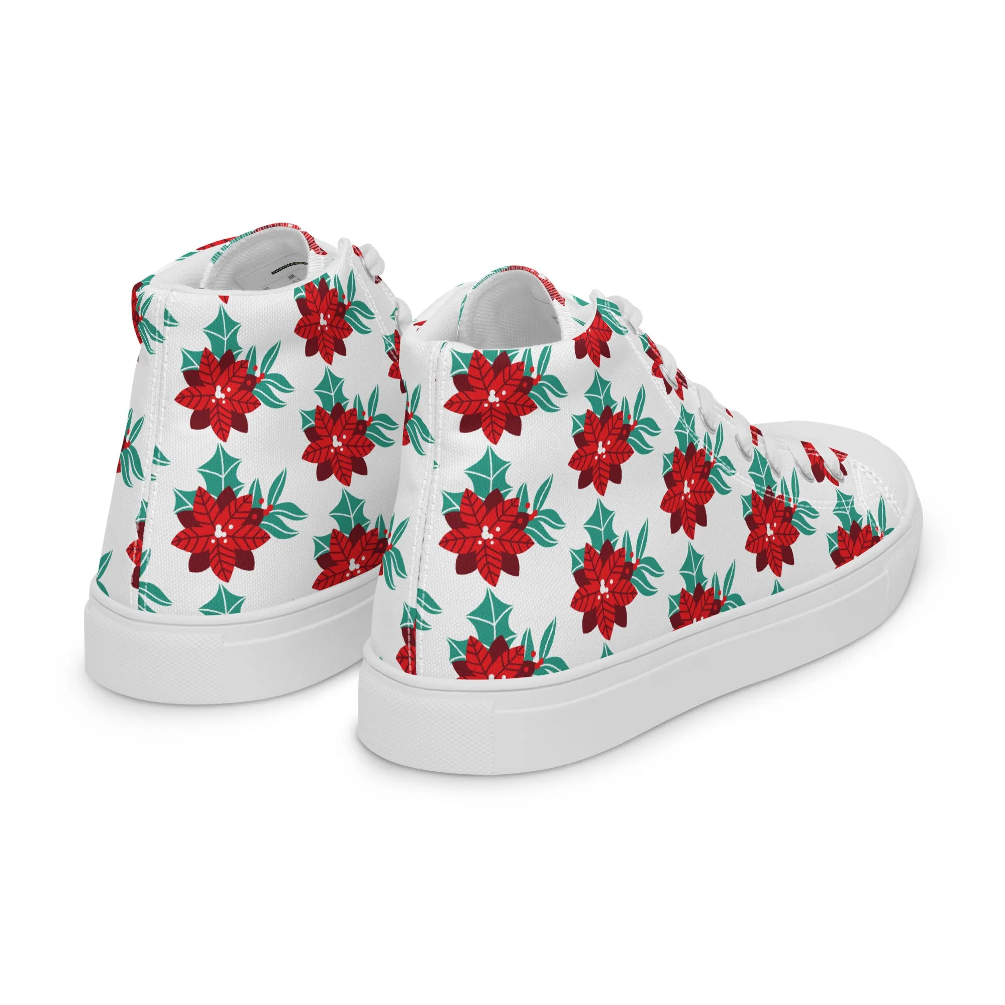 Women Christmas High Top Canvas Shoes (Glamourange Holiday Magic Canvas Shoes For Women - 003)