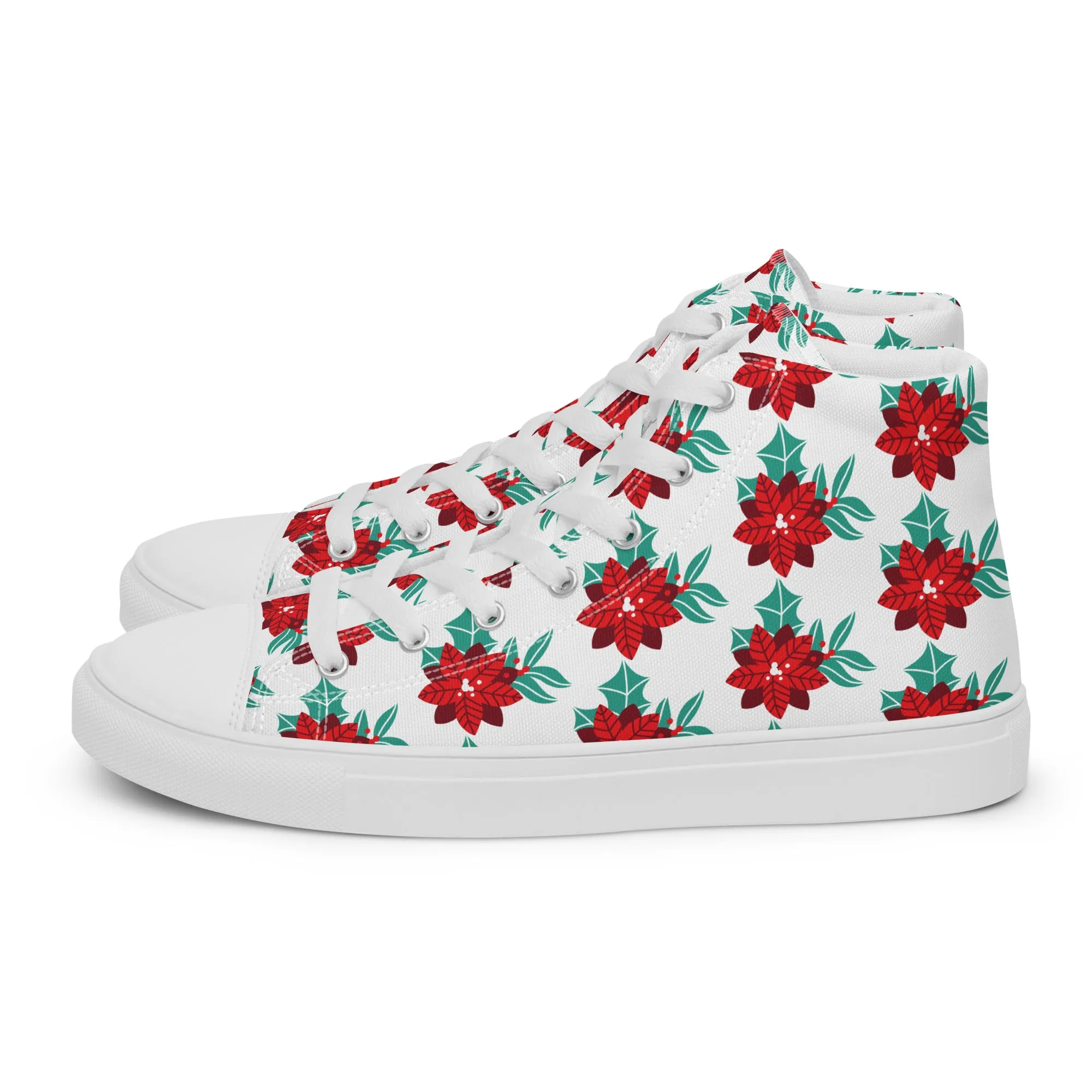 Women Christmas High Top Canvas Shoes (Glamourange Holiday Magic Canvas Shoes For Women - 003)