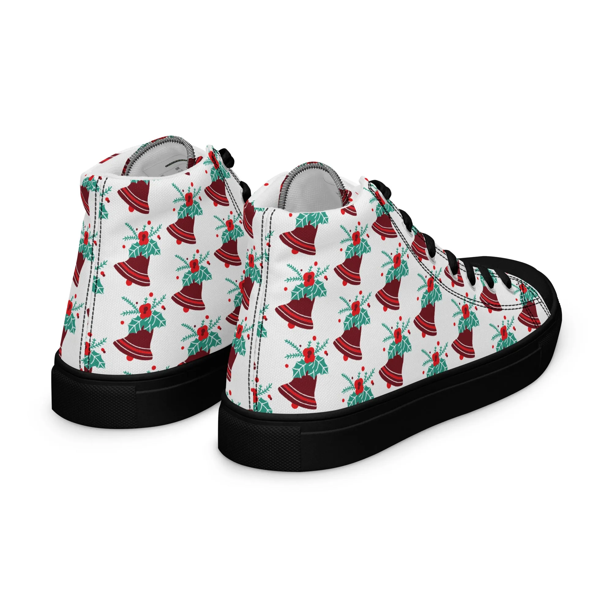 Women Christmas High Top Canvas Shoes (Glamourange Holiday Magic Canvas Shoes For Women - 008)