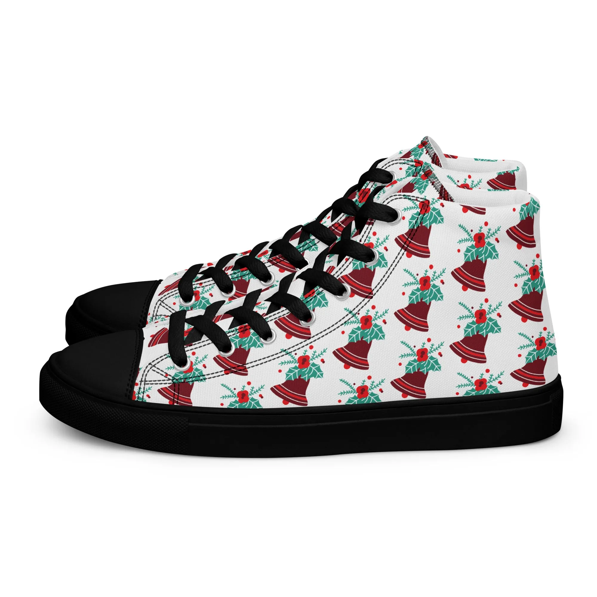 Women Christmas High Top Canvas Shoes (Glamourange Holiday Magic Canvas Shoes For Women - 008)