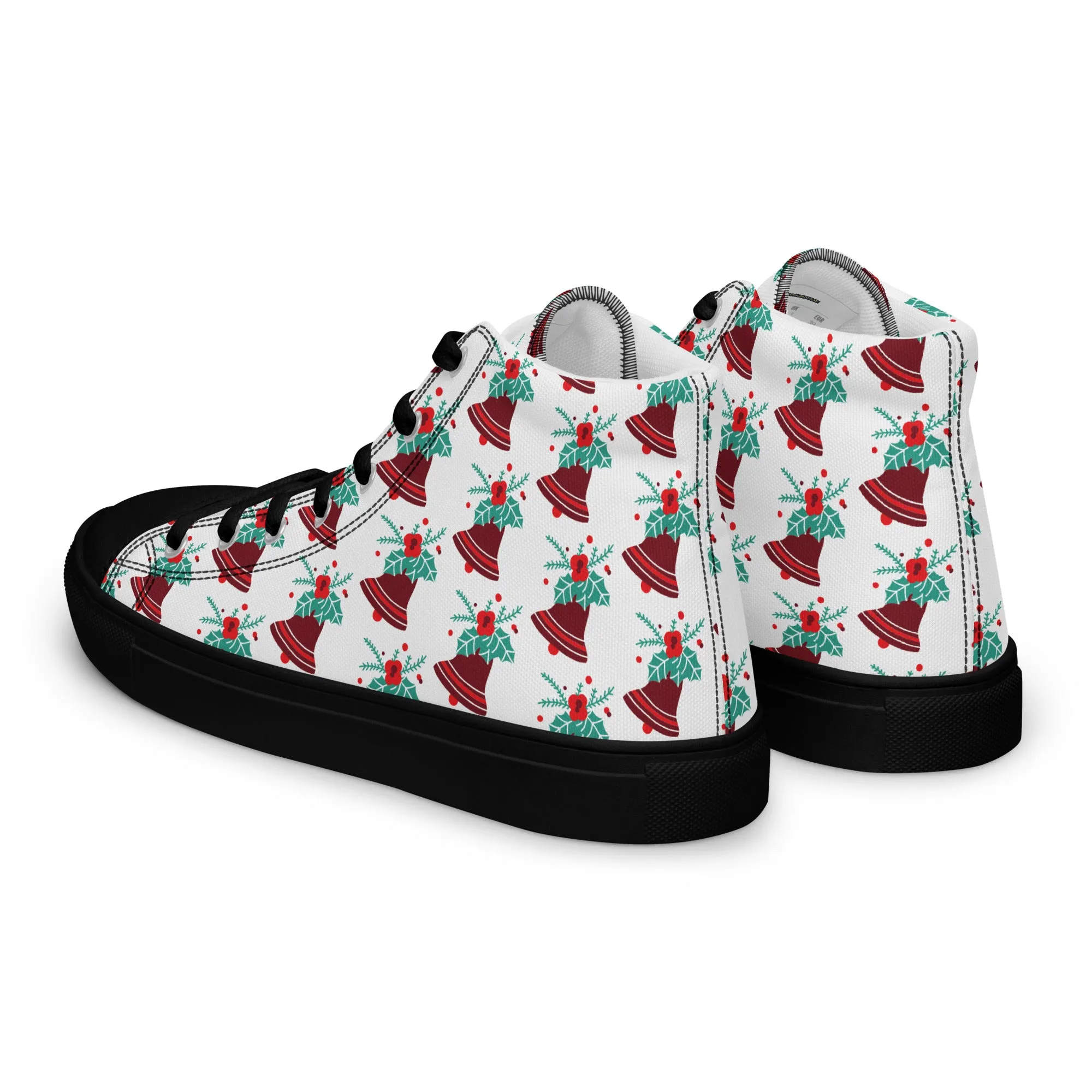 Women Christmas High Top Canvas Shoes (Glamourange Holiday Magic Canvas Shoes For Women - 008)