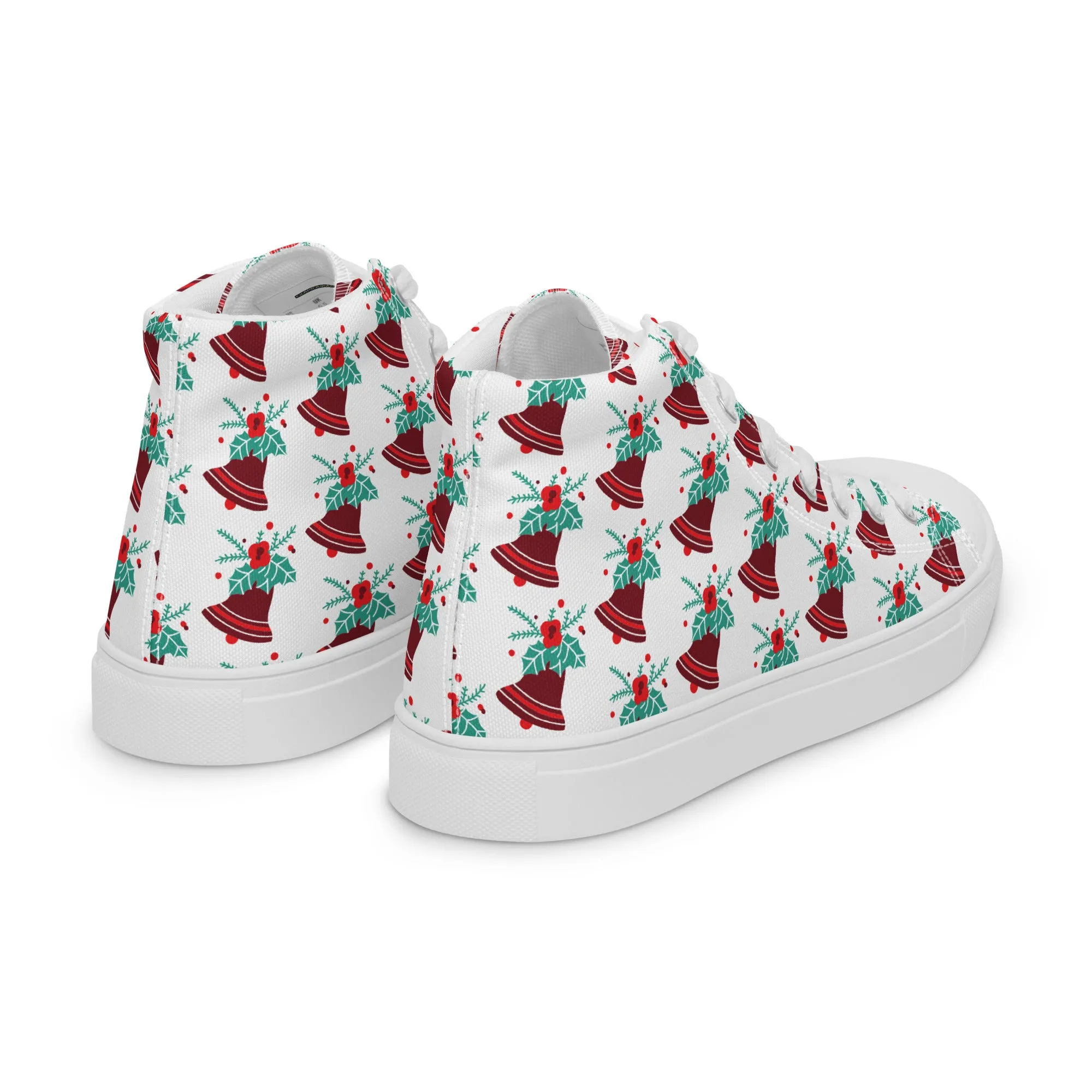 Women Christmas High Top Canvas Shoes (Glamourange Holiday Magic Canvas Shoes For Women - 008)