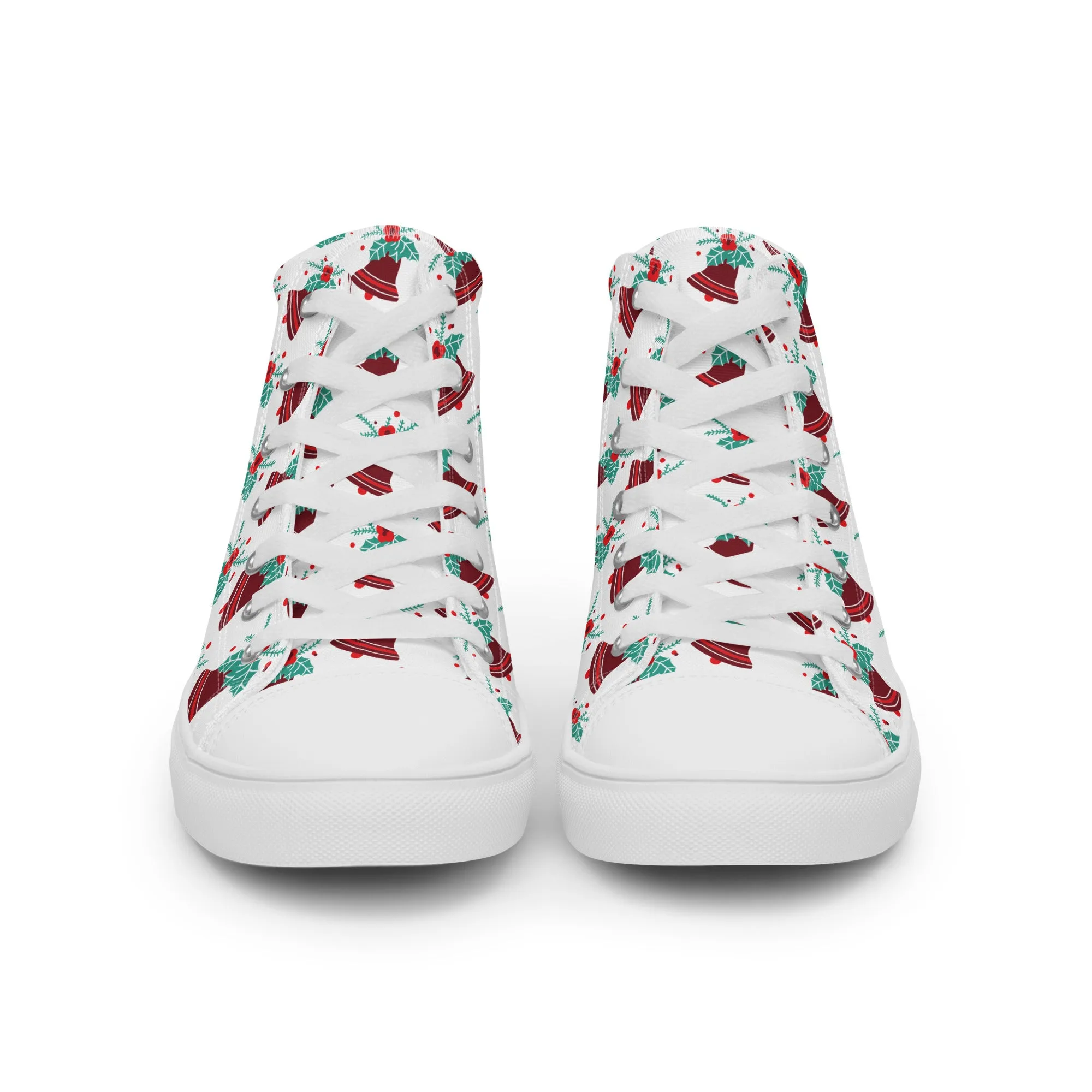 Women Christmas High Top Canvas Shoes (Glamourange Holiday Magic Canvas Shoes For Women - 008)