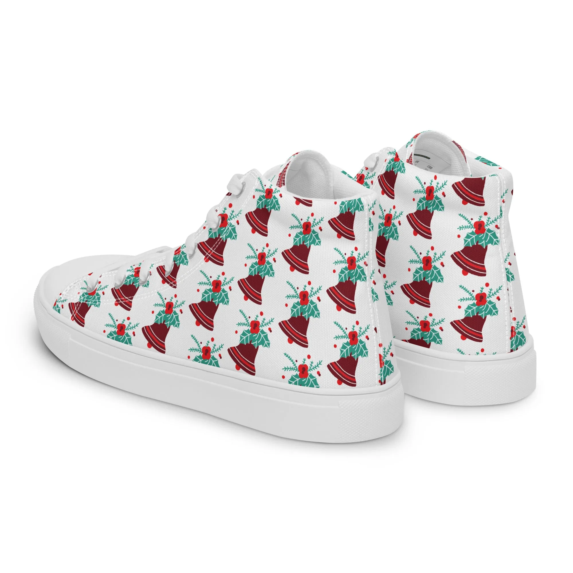 Women Christmas High Top Canvas Shoes (Glamourange Holiday Magic Canvas Shoes For Women - 008)