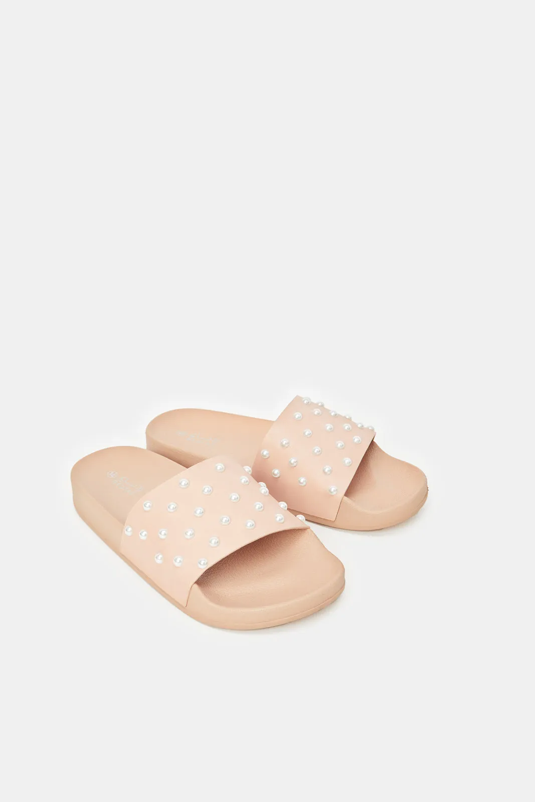 Women Pink Pearl Slide