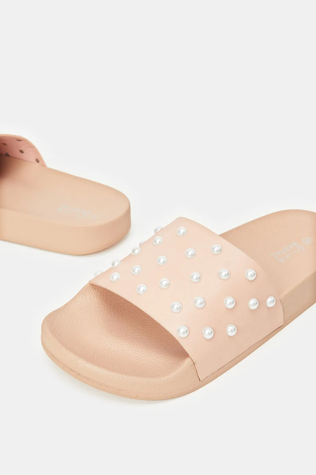 Women Pink Pearl Slide