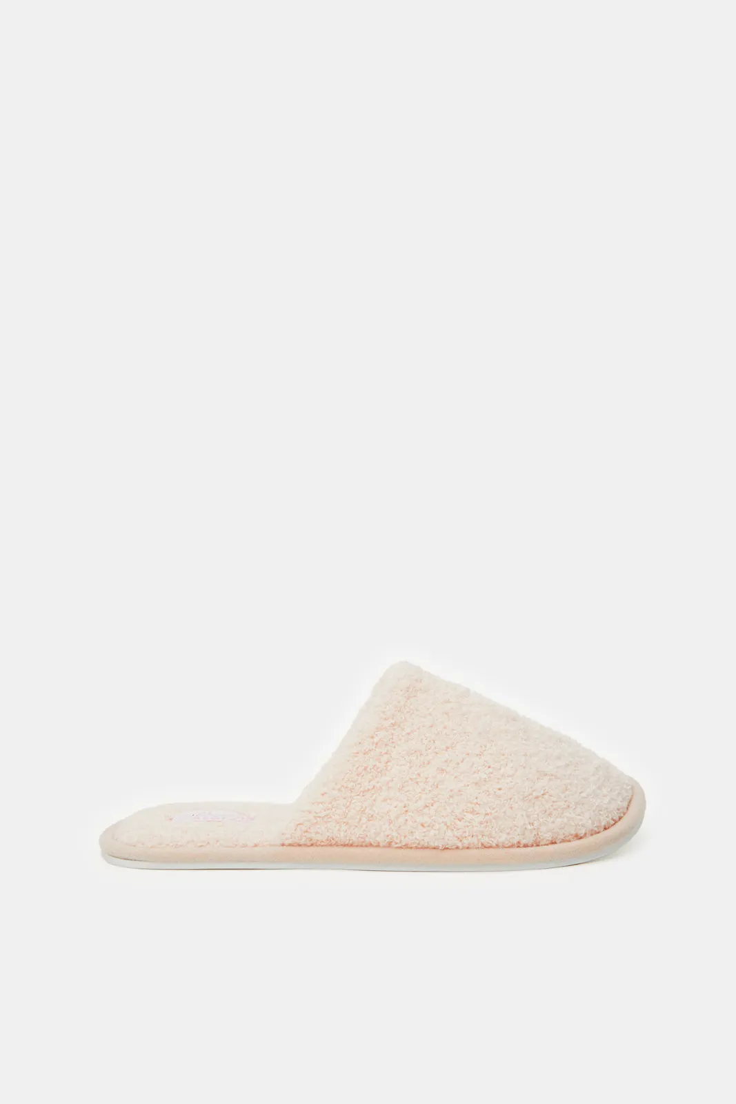 Women Pink Sherpa Close Toe Slide