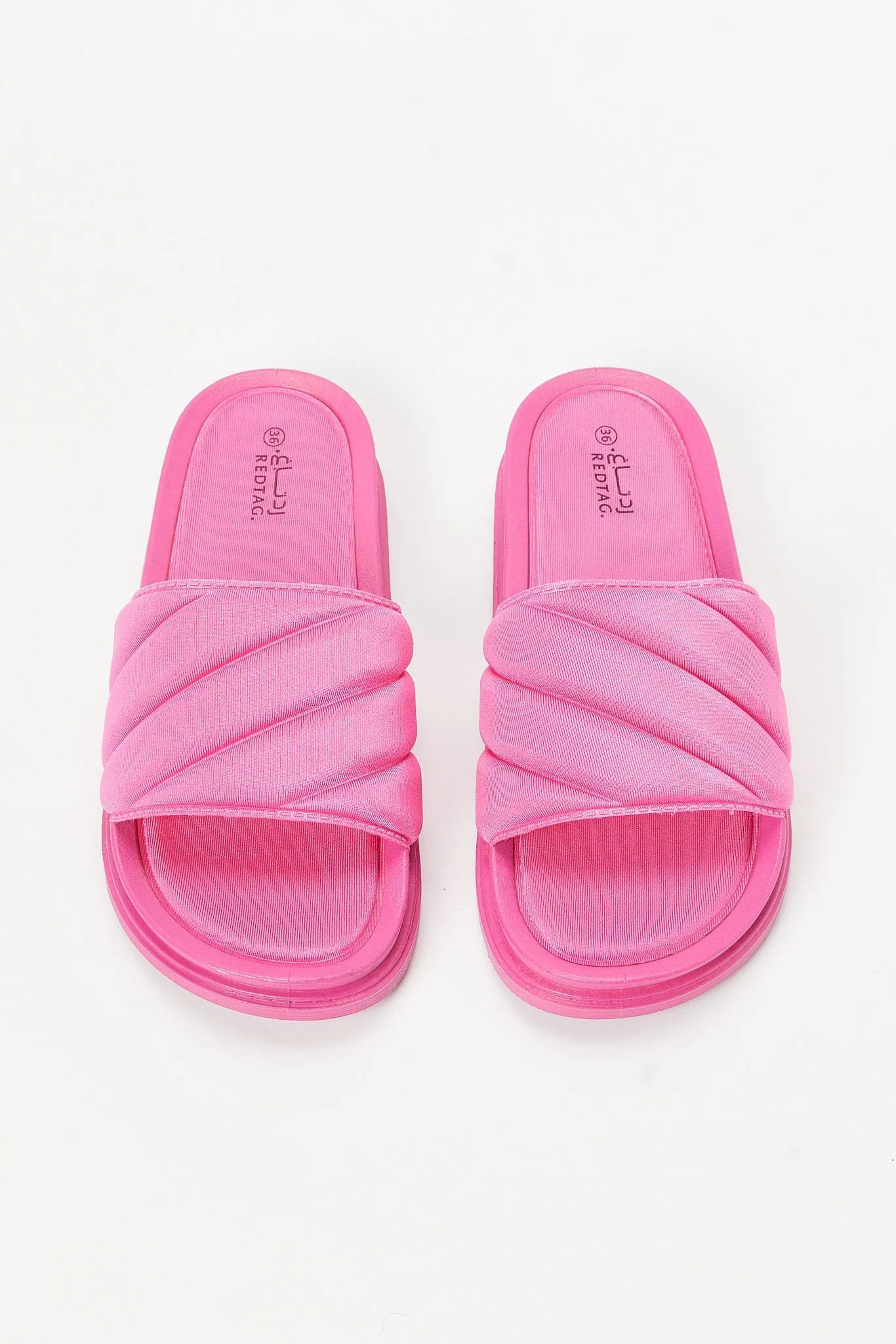 Women Pink Textured Slides