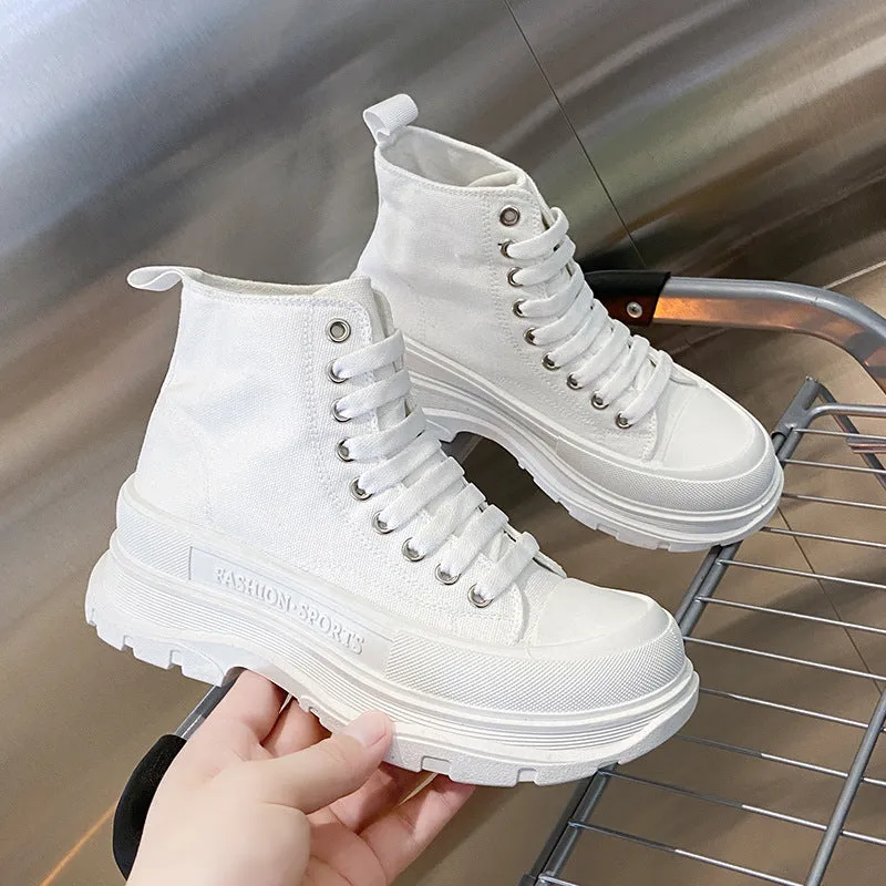 Women's & Men's Platform Couple Canvas Shoes