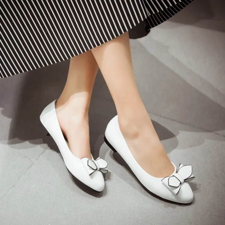 Women's Bowtie Pumps Flats Shoes