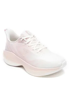 XTEP Canvas White,Pure Pink Wear-Resistant Lingbi Running Shoes for Women Euro- 40